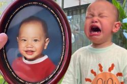 Leon giống ba Kim hồi nhỏ như 2 giọt nước khiến Hà Hồ cũng phải giật mình