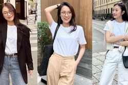 Diện áo thun thanh lịch như MC Khánh Vy