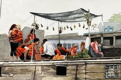 Vẻ đẹp miền Tây qua tranh màu nước