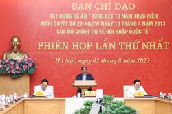 Xây dựng đề án tổng kết Nghị quyết của Bộ chính trị về hội nhập quốc tế