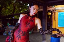 Lương Thùy Linh ma mị trong sắc đỏ, 'bắn ảnh' cực đẳng cấp tại Hội An