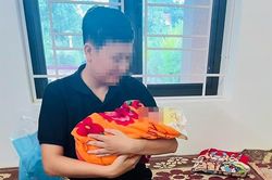 Bé trai 3kg bị bỏ rơi trước cửa phòng khám tư ở Nghệ An