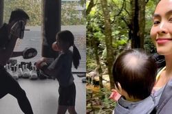 Tăng Thanh Hà khoe khoảnh khắc đáng yêu của các con: Phản ứng của bé út khi thấy anh chị tập boxing gây cười