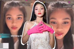 Á hậu Minh Kiên gặp sự cố trang phục khi livestream khiến fan 'ngượng chín mặt'