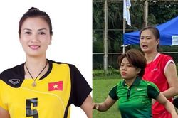 Hoa khôi bóng chuyền Kim Huệ thắng liên tiếp trên sân cỏ, xuất hiện với chiều cao nổi trội