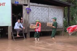 Bộ đội Biên phòng Hà Tĩnh hỗ trợ Lào khắc phục hậu quả thiên tai