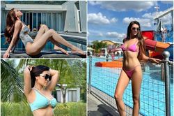 Mỹ nhân Việt tự tin diện bikini, khoe bụng phẳng lì sau 1 tháng sinh con