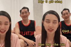 Ba của Hoa hậu Thùy Tiên có biểu cảm lạ khi con gái nói 5h sáng dậy dọn nhà, đi chợ