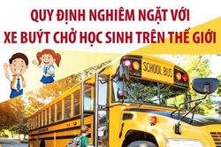 Những quy định nghiêm ngặt với xe buýt chở học sinh trên thế giới