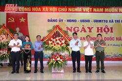 Trưởng Ban Tuyên giáo Tỉnh ủy Đào Xuân Yên dự 'Ngày hội toàn dân bảo vệ ANTQ' tại xã Trí Nang