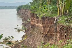Sạt lở nghiêm trọng bờ, vở sông Thao tại Phú Thọ