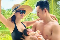 Phương Trinh Jolie tự tin diện bikini sau sinh, ái nữ chủ động làm 'phó nháy'