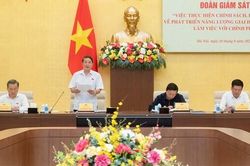 Phó Chủ tịch Quốc hội Nguyễn Đức Hải chủ trì làm việc với Chính phủ về giám sát năng lượng