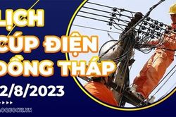 Lịch cúp điện Đồng Tháp hôm nay ngày 12/8/2023