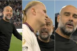 Guardiola đòi ném camera của phóng viên vì bị quay cảnh mắng Haaland