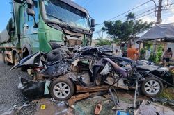 Hiện trường vụ tai nạn liên hoàn khiến 3 thành viên của CLB Hoàng Anh Gia Lai tử vong