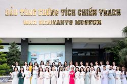 Thí sinh Miss Grand Vietnam 2023 tham quan Bảo tàng Chứng tích chiến tranh
