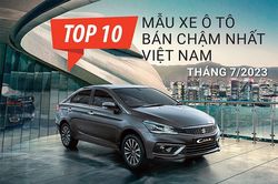 Top 10 xe ô tô bán chậm tháng 7/2023: Sự trở lại của Suzuki Ciaz