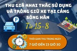 Infographic: Đà Nẵng - Thu giá khai thác sử dụng và trông giữ xe tại cảng Sông Hàn từ 15-8