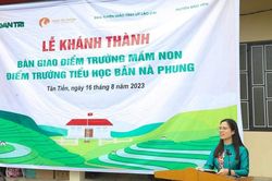 Khánh thành trường Mầm non và Tiểu học Nà Phung do Học viện Minh Trí Thành tài trợ