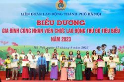 Biểu dương 100 gia đình công nhân, viên chức lao động Thủ đô tiêu biểu