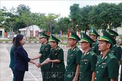 Phó chủ tịch nước Võ Thị Ánh Xuân thăm Đồn Biên phòng Cửa khẩu Hoàng Diệu, Bình Phước