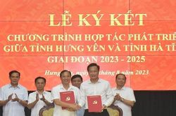 Hai tỉnh Hà Tĩnh - Hưng Yên ký kết hợp tác phát triển giai đoạn 2023 - 2025