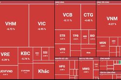 VN-Index giảm hơn 50 điểm, loạt cổ phiếu nằm sàn