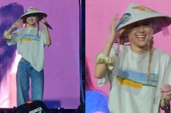 'Con dâu Việt Nam' Rosé đội nón lá ở concert Mỹ, BLINK Việt nức lòng chia sẻ rần rần