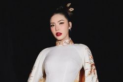 Giữa dàn 'mỹ nhân', Minh Tú bất ngờ diện lại bộ áo dài đặc biệt này, nhận được nhiều chú ý của V-net