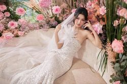 Á hậu Phương Nhi bị 'trừ điểm' visual khi diện váy cưới chụp ảnh