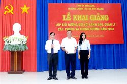 Trường Chính trị Tôn Đức Thắng khai giảng lớp bồi dưỡng lãnh đạo, quản lý cấp phòng