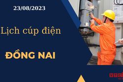 Lịch cúp điện hôm nay ngày 23/08/2023 tại Đồng Nai