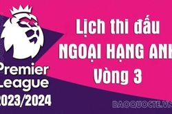 Lịch thi đấu Ngoại hạng Anh 2023/2024: Lịch thi đấu Ngoại hạng Anh vòng 3 - MU vs Nottingham