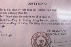 Tước danh hiệu Công an nhân dân một Phó trưởng Công an phường ở Bình Dương