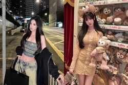 Khó tin thân hình 'mình hạc xương mai' của gái xinh xứ Trung