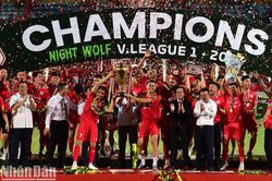 Công an Hà Nội ăn mừng chức vô địch V-League 2023