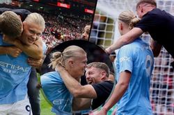 Haaland bị CĐV 'cưỡng hôn' ngay trên sân, bất ngờ với danh tính của fan cuồng Man City