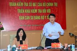 Đại tướng Lương Cường kiểm tra công tác cán bộ tại Ban cán sự Đảng Bộ Y tế