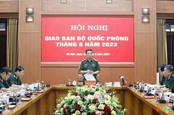 Đại tướng Phan Văn Giang chủ trì giao ban Bộ Quốc phòng tháng 8-2023
