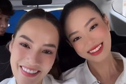 Hoàng Phương cùng Khánh Linh ăn diện giản dị, lần đầu đọ sắc sau đăng quang