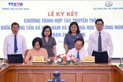 Thông tấn xã Việt Nam và Bộ Khoa học và Công nghệ hợp tác truyền thông giai đoạn 2023 - 2026