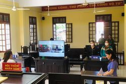 VKSND TP Ngã Bảy tổ chức phiên tòa xét xử trực tuyến rút kinh nghiệm