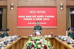 Đại tướng Phan Văn Giang chủ trì Hội nghị Giao ban Bộ Quốc phòng tháng 8 năm 2023