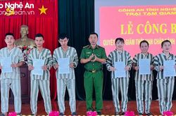 26 phạm nhân ở Trại tạm giam Nghệ An được giảm thời hạn chấp hành án phạt tù dịp Quốc khánh 2/9