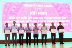 TP. Nha Trang tổng kết diễn tập khu vực phòng thủ kết hợp phòng thủ dân sự năm 2023