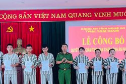 Nghệ An: 1.179 phạm nhân được giảm án dịp Quốc khánh 2/9