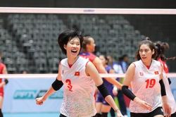 Tuyển bóng chuyền nữ Việt Nam giành ngôi đầu bảng giải Vô địch châu Á 2023 đầy thuyết phục