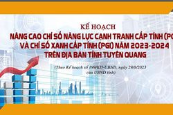 Kế hoạch nâng cao Chỉ số năng lực cạnh tranh cấp tỉnh (PCI) và Chỉ số xanh cấp tỉnh (PGI) năm 2023-2024 trên địa bàn tỉnh Tuyên Quang