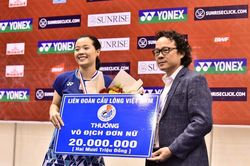 'Hotgirl' Thùy Linh bảo vệ chức vô địch giải cầu lông Vietnam Open 2023